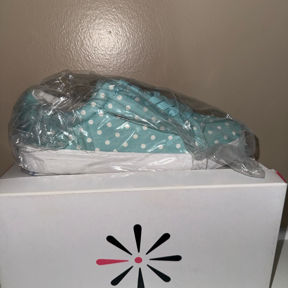 Isaac Mizrahi Mint Polka Dot Sneakers